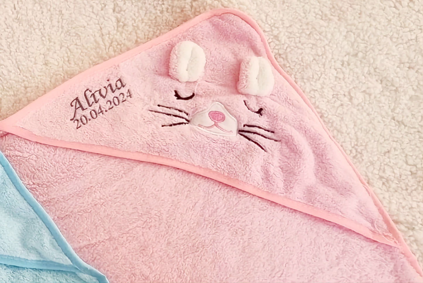 Personalised animal hooded towel